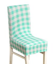 European Style Seat Protector Check Pattern Chair Cover - $13.04