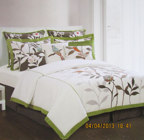 Bella Lux Paradise Embroidered Blue Bird And 50 Similar Items Bella Lux Paradise Embroidered Blue, Bella Lux Fine Linens Bedding