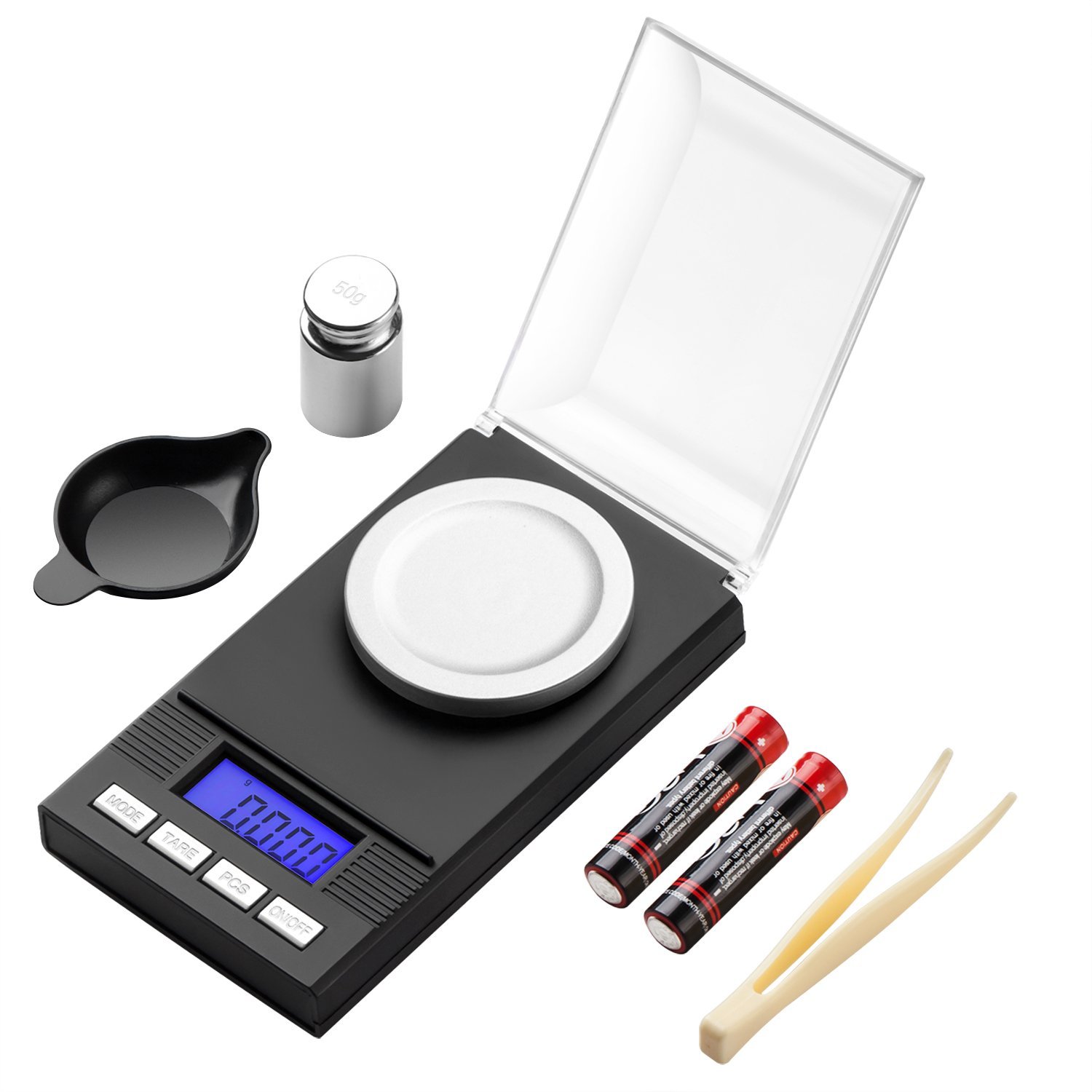 Zilink Digital Milligram Pocket Scale 50g / 0.001g Pro Jewelry Lab Carat Powder Scales