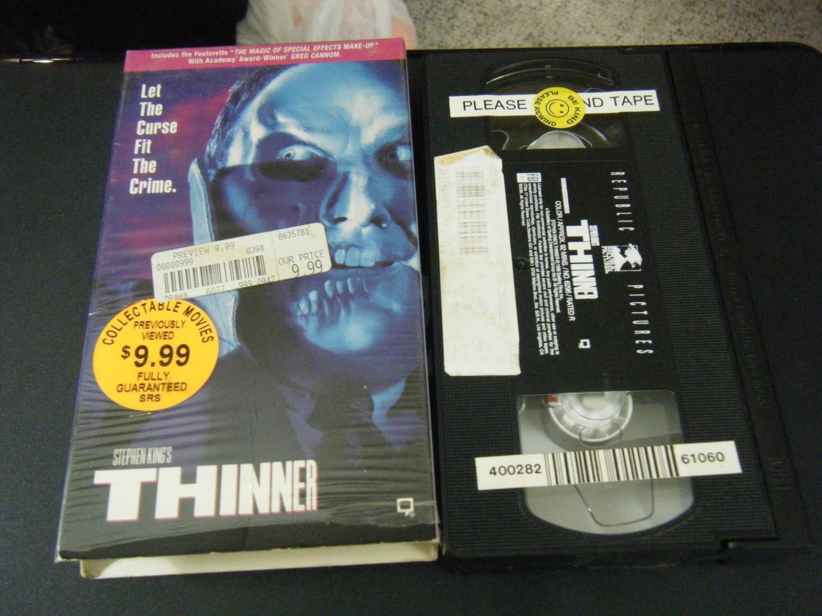 Thinner (VHS, 1997) - VHS Tapes