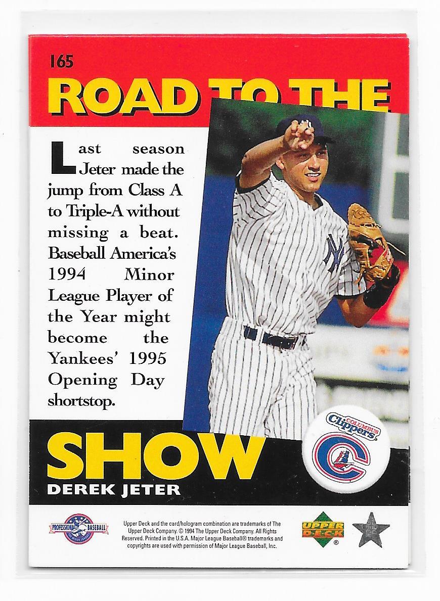 DEREK JETER 1995 UPPER DECK ROAD TO THE SHOW ROOKIE CARD