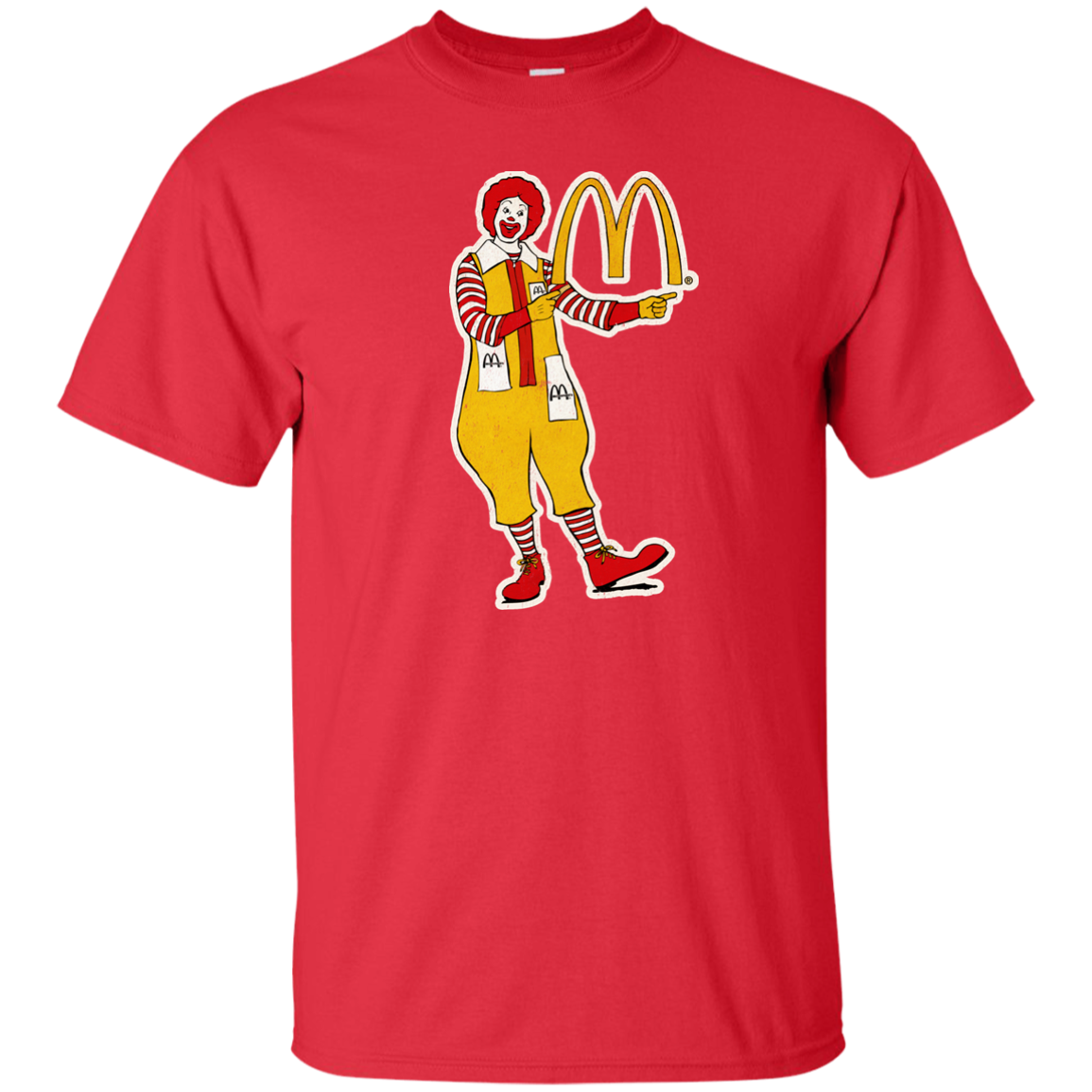 Ronald McDonald Gildan Ultra Cotton T-Shirt - Red - T-Shirts, Tank Tops