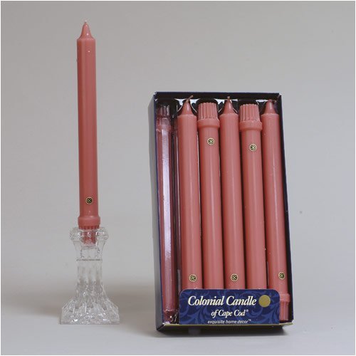 Colonial Candle Rose Mauve 10 Inch Classic Taper Dinner Candles