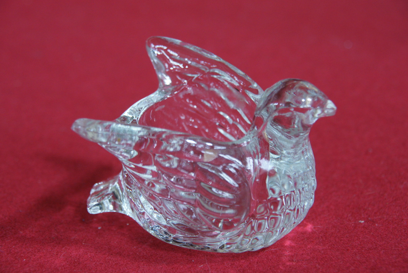 Vintage Avon Candle Holder Glass Bird Dove Candle Holders