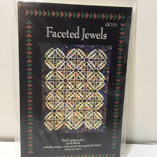 Faceted Jewels Quilt Pattern 80" x 104" Glad Creations Quilt Patterns