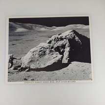 NASA APOLLO 17 Schmitt Stands Beside Huge Split Boulder 8x10 Color Photo... - $14.99