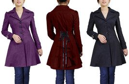 Plus Size Victorian Goth Corset Jacket Spring Fall Coat Black Burgundy P... - $64.32
