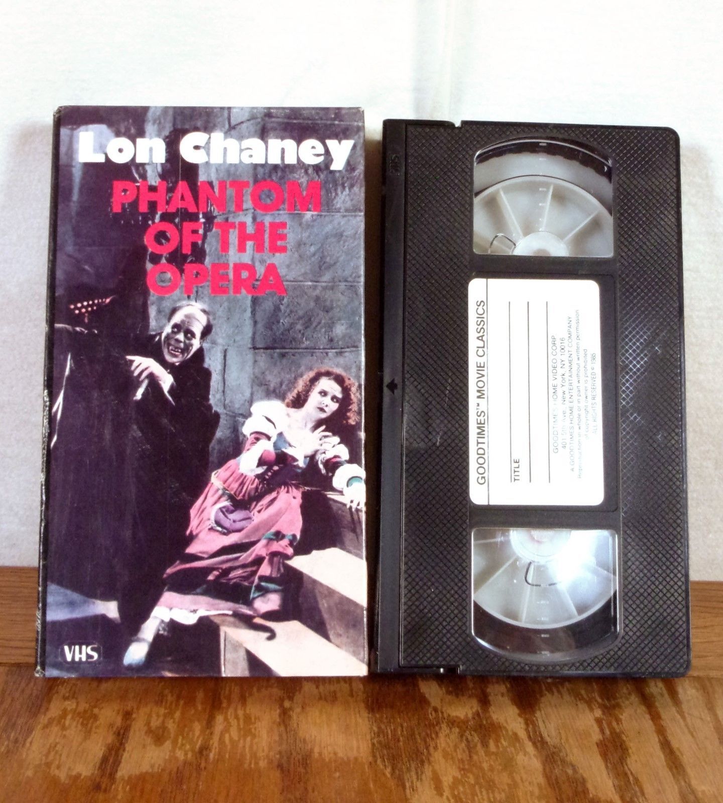 Phantom of the Opera Lon Chaney VHS Movie Film 1925 Version 1986 ...