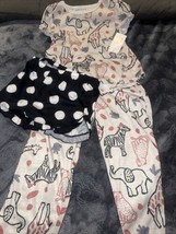 Carter's Just One You Toddler Girls' 3pc Zoo Animal and Polka Dots Pajama Set. L - $14.99