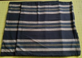 Pottery Barn Blue Stripe Pillow Covers 20x20 Set 2 Zipper Closure Cotton... - $46.53