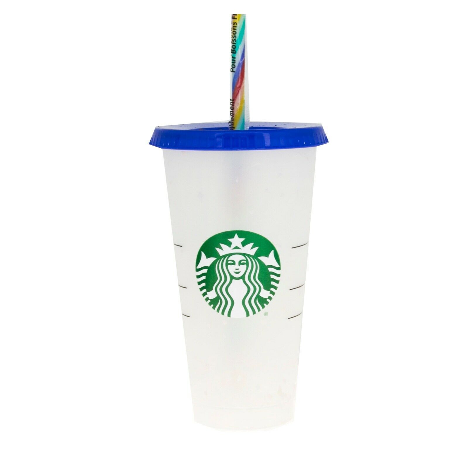 Starbucks Confetti Color Changing Rainbow Summer Reusable Acrylic Cold Cup 24 oz