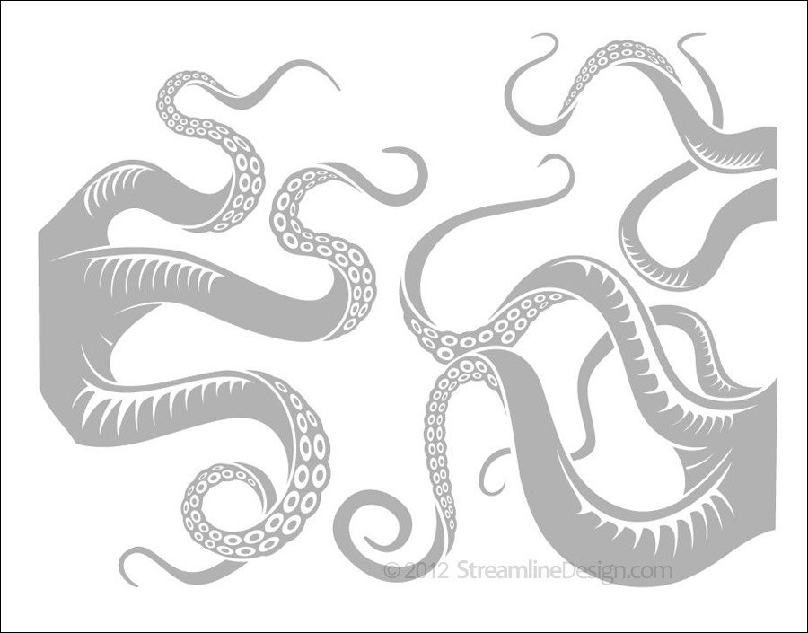 Octopus Tentacles Vinyl Wall Art - Decals, Stickers & Vinyl Art