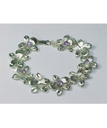 AMETHYST and STERLING FLORAL BRACELET - High End - 7 inches long - £110.98 GBP