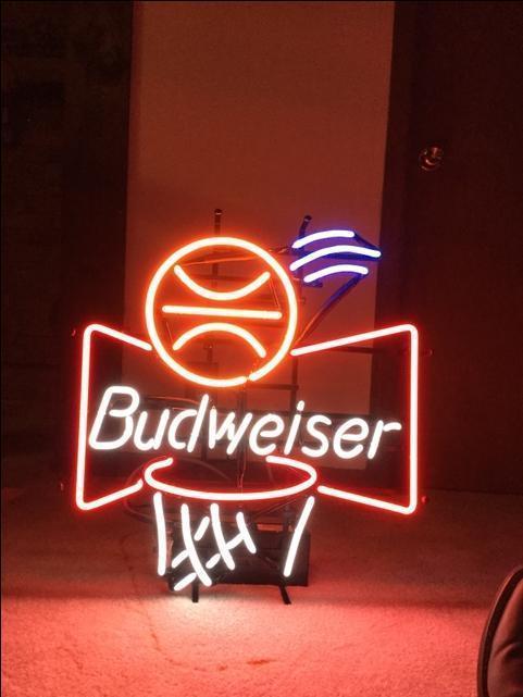 New Budweiser Basketball Bud Light Beer Bar Neon Sign 19