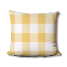 Anderson Plaid Pillow - Brazilian Yellow Buffalo Check Plaid - Farmhouse Pillow  - $17.99