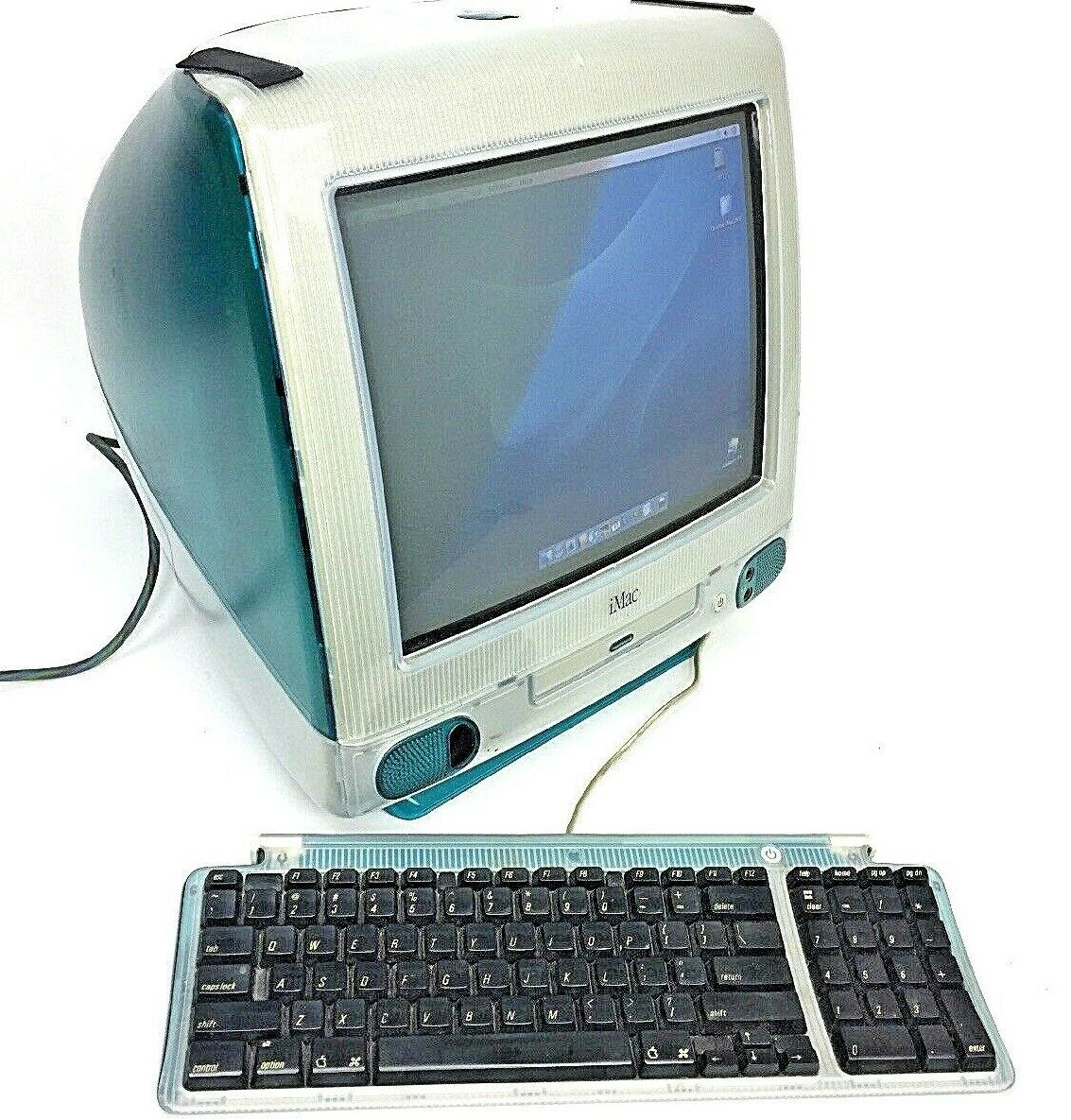 Apple iMac G3 Blueberry Green 1999 Computer M4984 MAC OS X 10.3.9 Apple ...