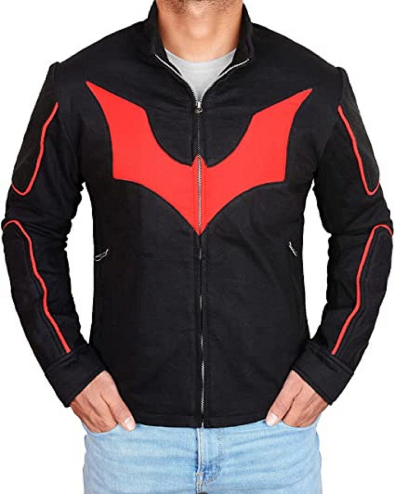 Batman Black Beyond Terry Mcginnis Red Logo Bomber Cosplay Costume Fleece Jacket