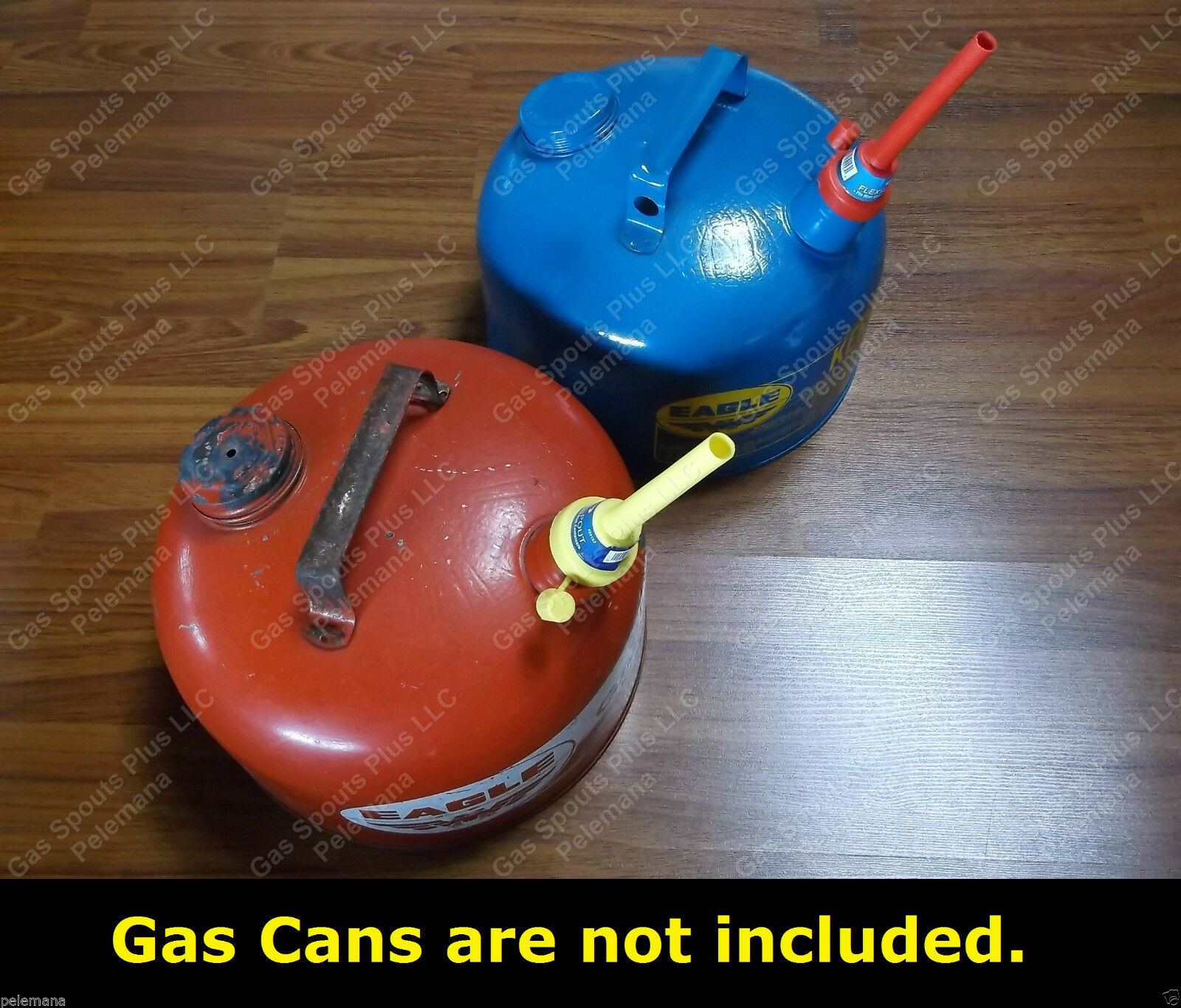 2 New Flexible Fuel Spouts w/ Airtight Cap FITS 1.5" EAGLE METAL GAS