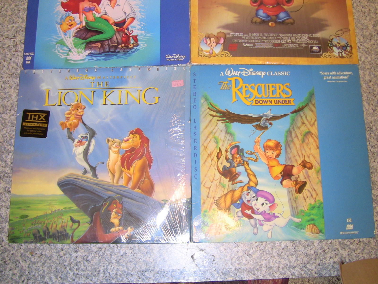 Lot 4 Walt Disney Classic Movies The Little Mermade, Lion King 12