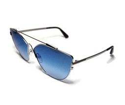 NWT TOM FORD Jacquelyn Blue Silver Mirror Lens Sunglasses TF563 + Case - $249.99