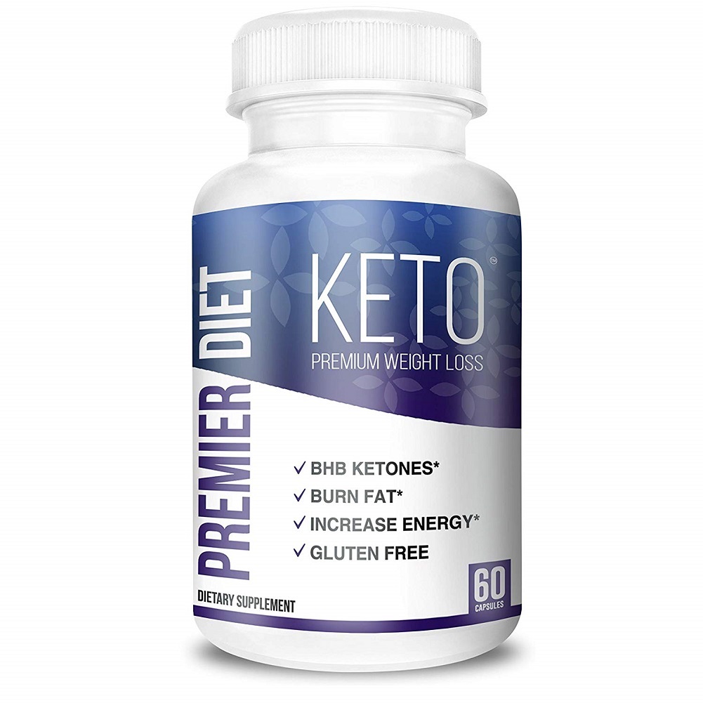 Premier Diet KETO - Keto BHB Supplement with 800mg Ketone Salts 60 Caps