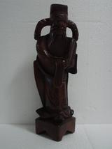 Elder Immortal Figure Chinese Wood Carving Statue Taoist Boxwood Hand Ca... - $22.00