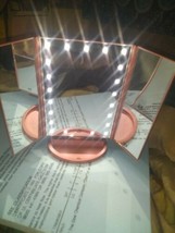 Magnifying Make-up Mirror 21 LED Touch Light Trifold DeWEIS 4section 1-3... - $33.85