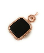 Apple Watch Pendant Charm Necklace Chain Brown Rose Gold Bezel Case 40/4... - $62.58