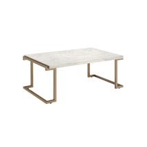 Acme Boice II Coffee Table - Faux Marble &amp; Champagne - $438.00