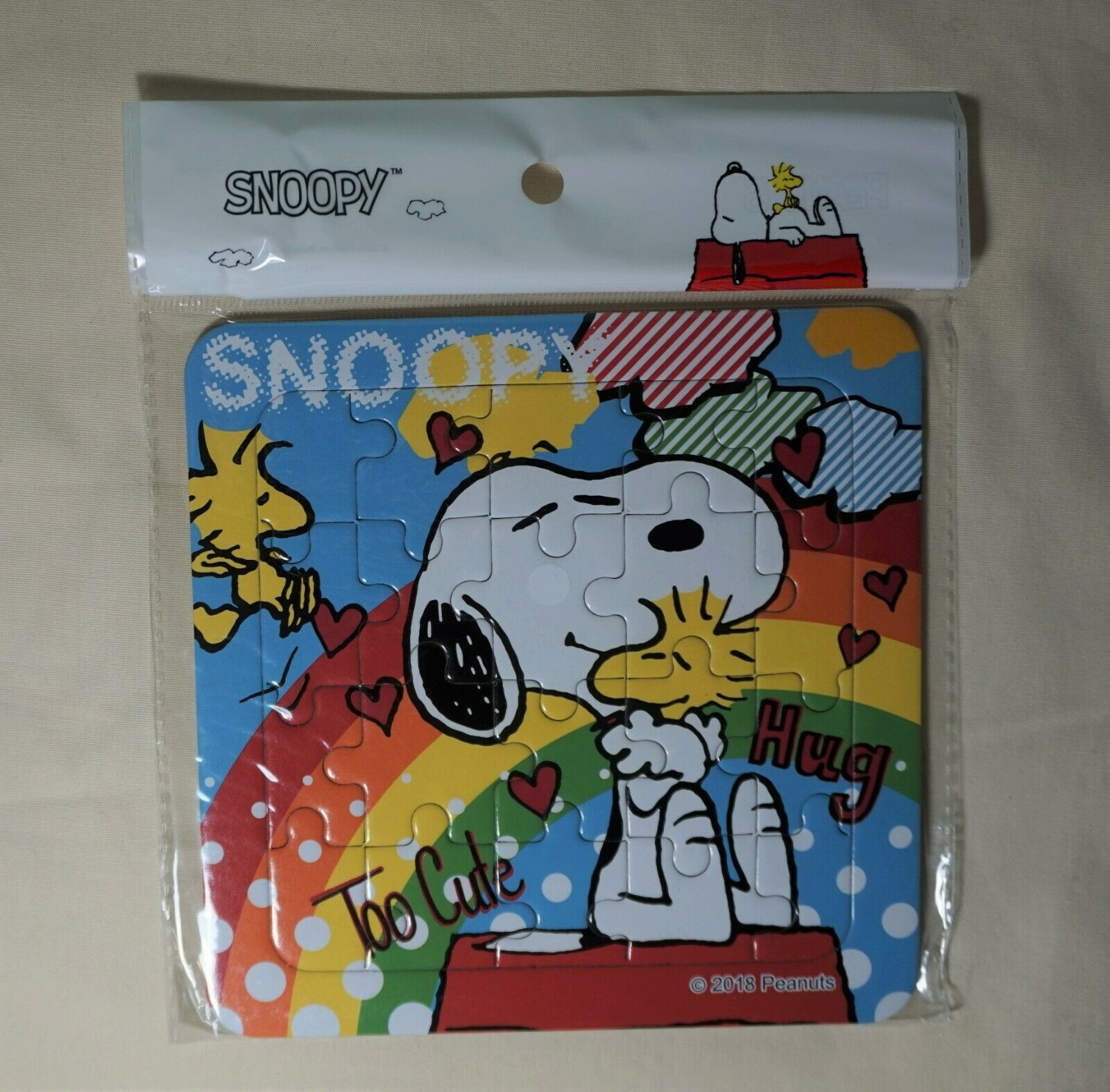 6 Pieces Peanuts Snoopy 20 Pieces Jigsaw Puzzles 5.5" x 5.5" Imported