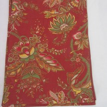 Pottery Barn Allstone Palampore Floral Red Multi Cotton Linen Table Runner - $46.00