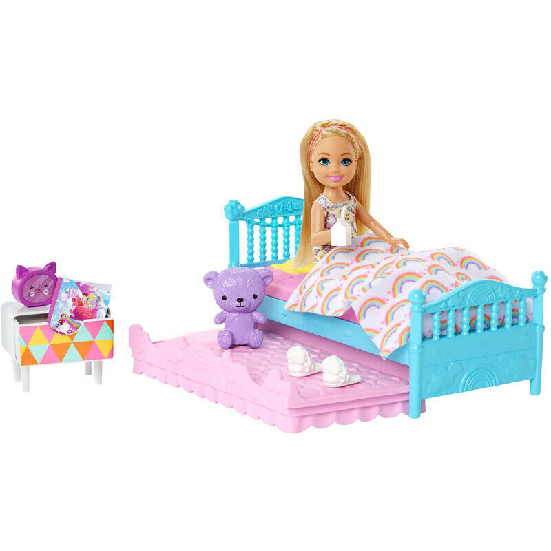 barbie club chelsea bedtime accessories set with teddy bear