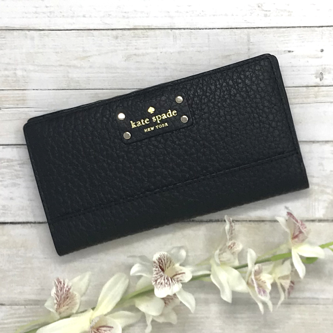 kate spade stacy wallet black