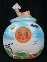 RARE! cookie jar AMERICAN BISQUE &quot;Cow Jumped Over the Moon&quot; 806 USA vint... - $833.34