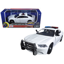 2011 Dodge Charger Pursuit Police Car White with Flashing Light Bar, Front and R - $55.58