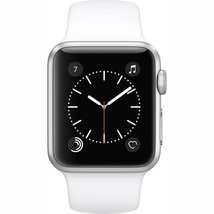 silver white apple watch