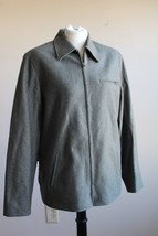 Vtg Evan Picone 12 Olive Green Worsted Wool Blend Zip-Front Jacket Coat - $39.90