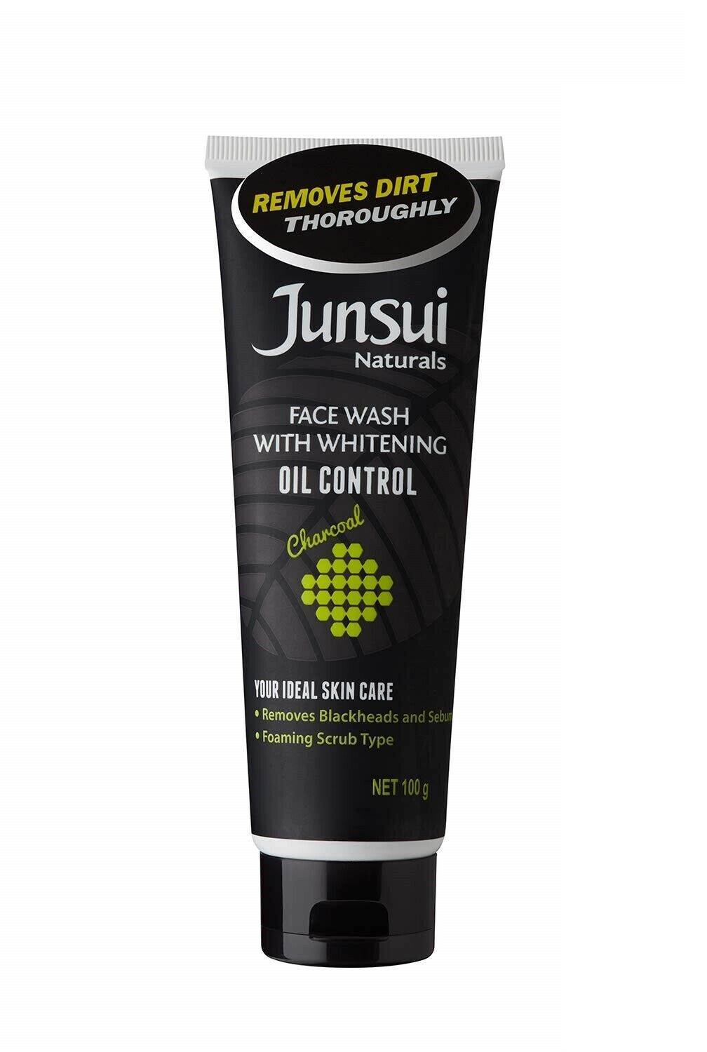 Junsui Naturals Charcoal Face Wash with Whitening, Oil Control, 100 gm