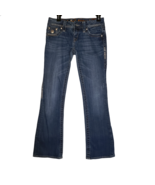 Rock Revival Celine Bootcut Embellished Denim Jeans Flared Blue Womens S... - $48.33