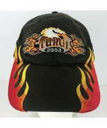 Sturgis Hat Bikes Cap 2003 Motorcycles Biker Trucker Flames Black Eagle - $22.27