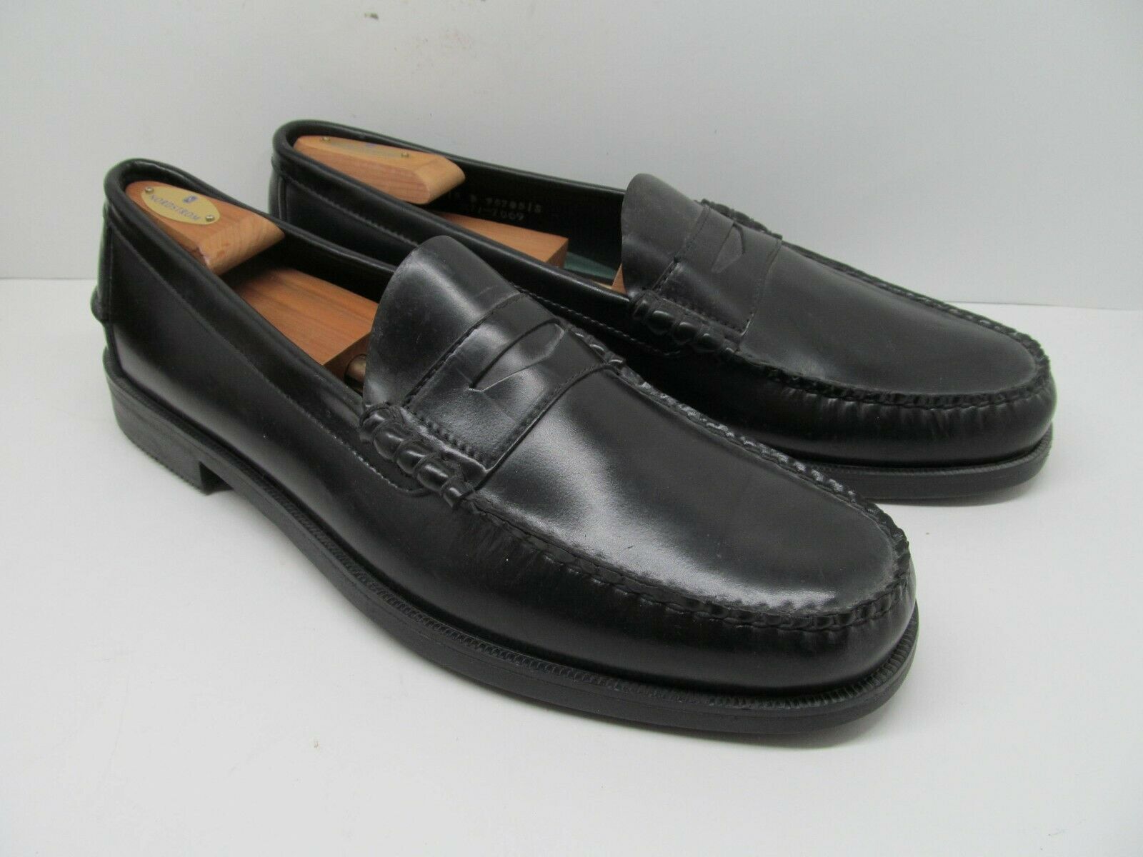 Sebago Mens Black Leather Moc Toe Penny Loafers Size US 15 D Made In ...