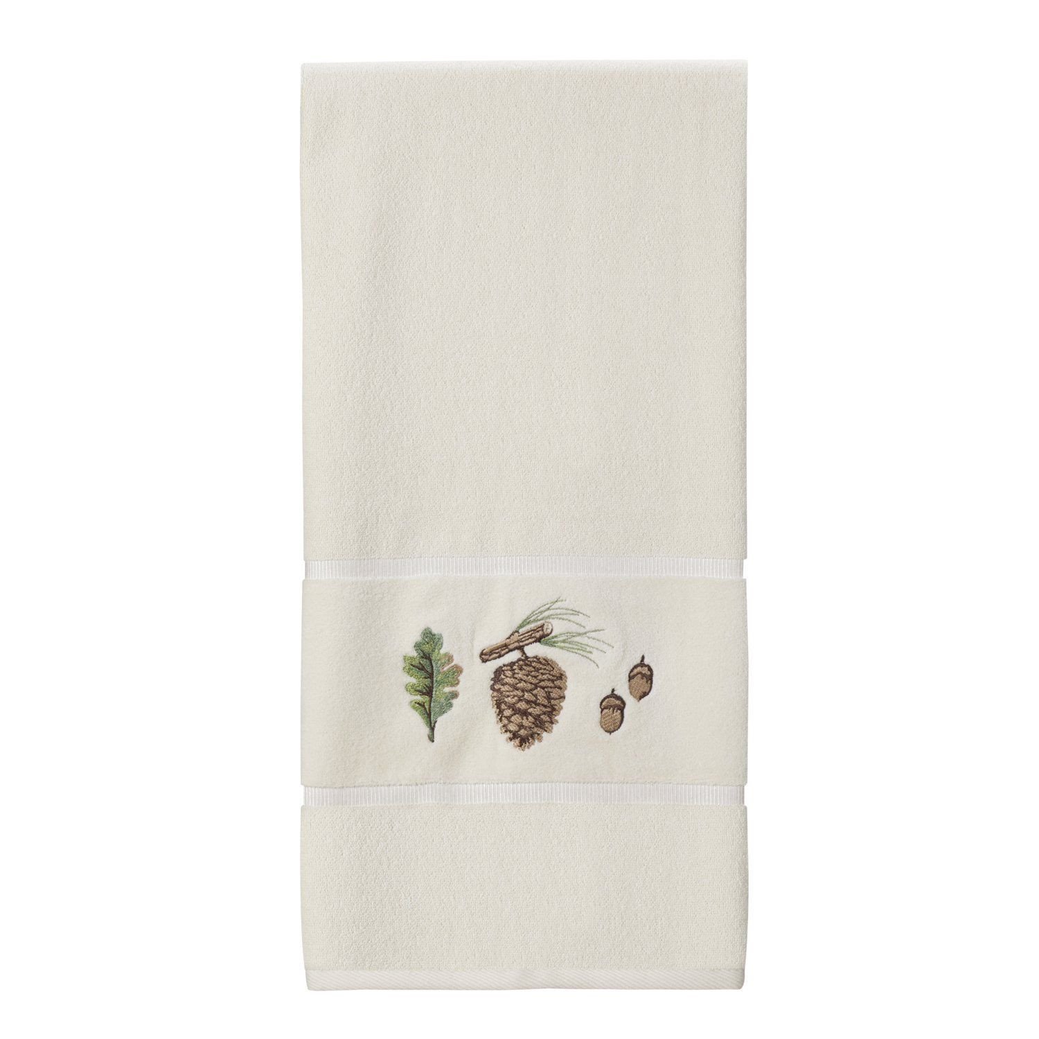 Creative Bath Northwoods Embroidered Bath Towel Pine Cones - Towels ...