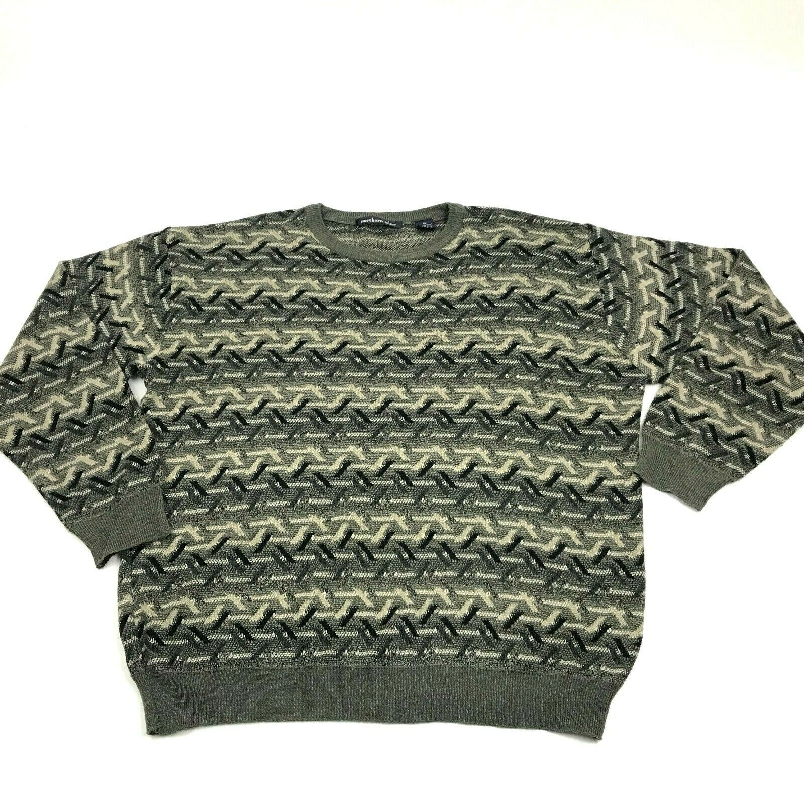 VINTAGE Northern Isles Crewneck Sweater Men XL Pullover Knit Fresh ...