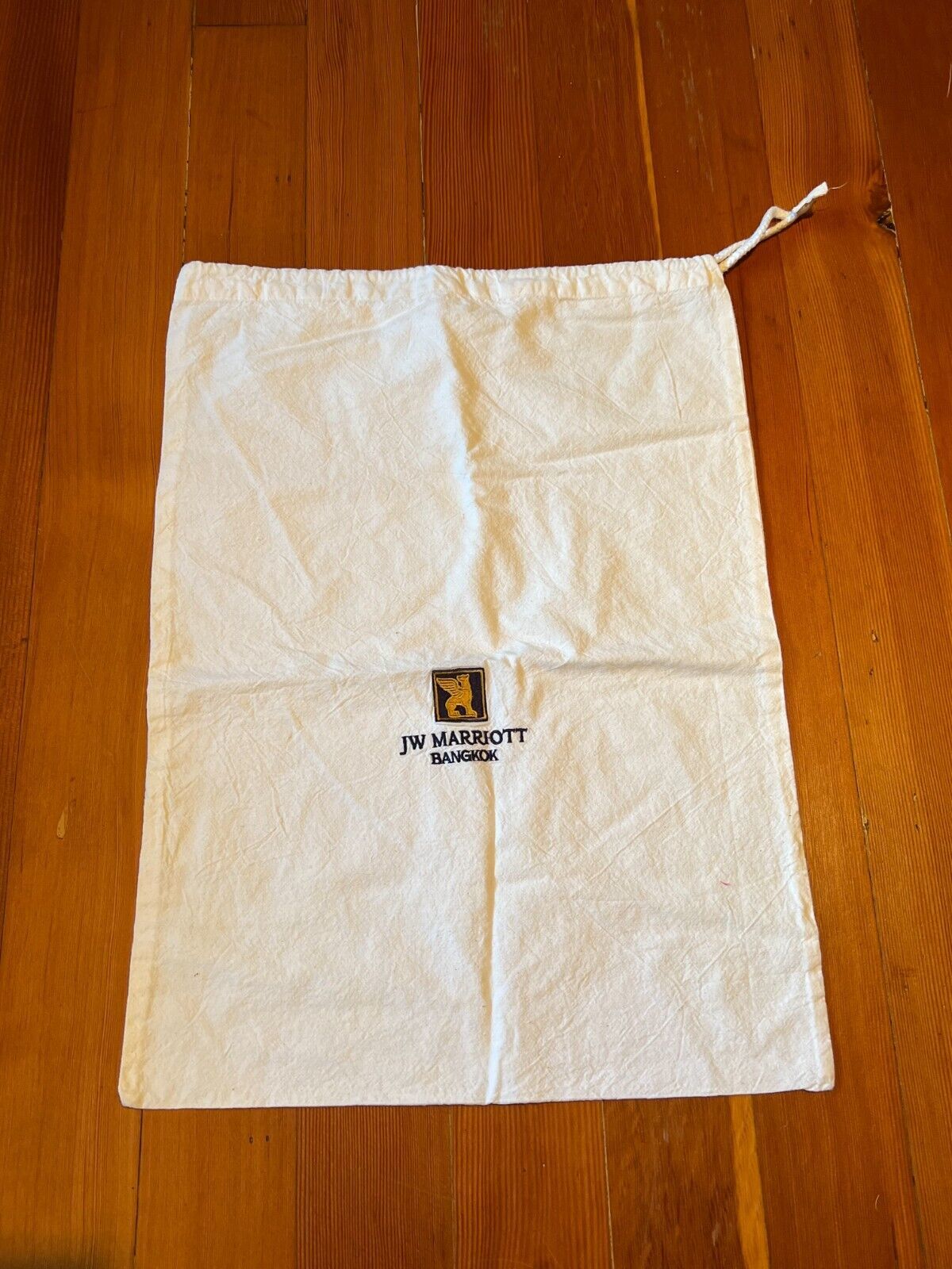 Vintage JW Marriott Hotel Bangkok Thailand Cotton Laundry Bag 15.5" x