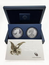 2012-S American Eagle Silver Proof Set, Proof &amp; Reverse Proof, w/Box &amp; COA - $235.00