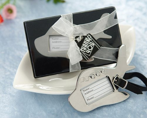 Airplane Luggage Tag in Gift Box with suitcase tag - Baby Shower Gifts & Wedding