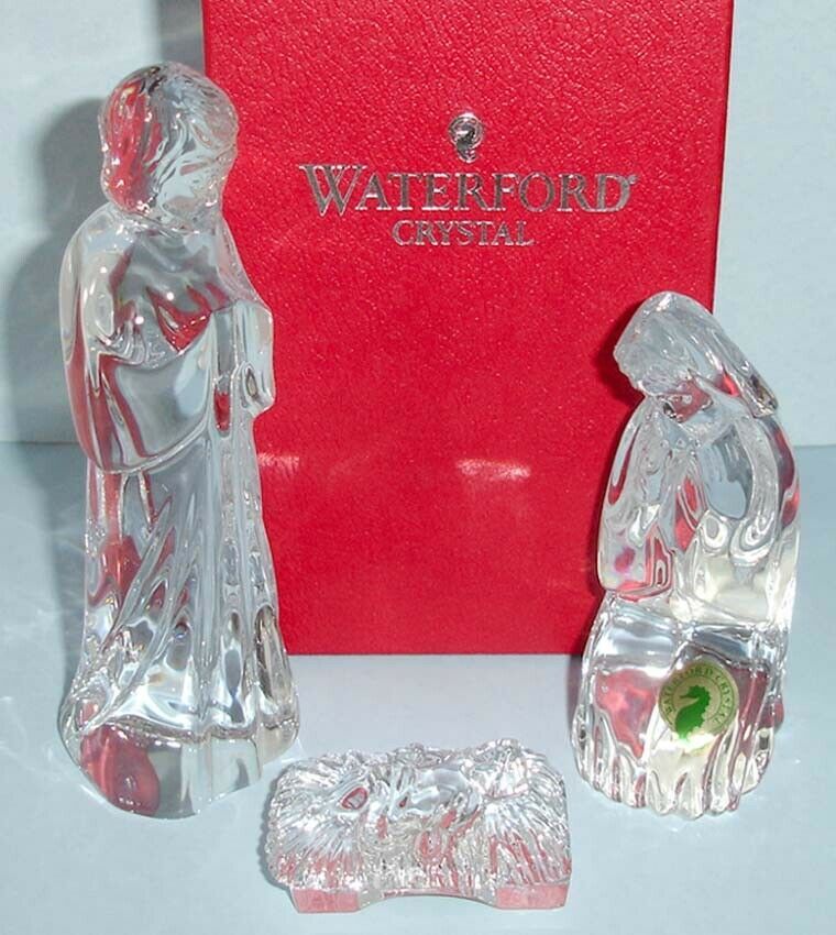 Waterford Nativity Set Holy Family 3 PC Figurine Mary Joseph Jesus