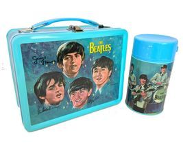 Beatles Metal Lunch Box w/ Thermos New Lunchbox NOS + Stereo & Mono Sets USB image 1