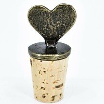 South African Cast Metal Antique Brass Color Love Heart Wine Bottle Cork Stopper