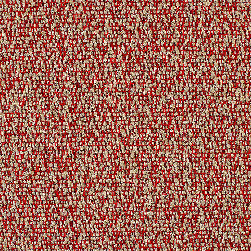 4.75 Wool Boucle Upholstery Fabric Nubby Windsor Red and Cream 89444